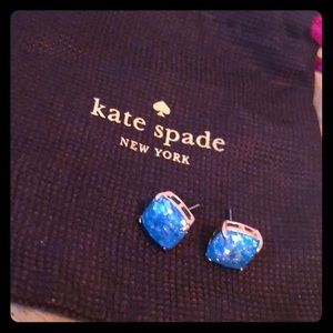 ✨Blue Sparkle Kate Spade Stud Earrings✨ LIKE NEW